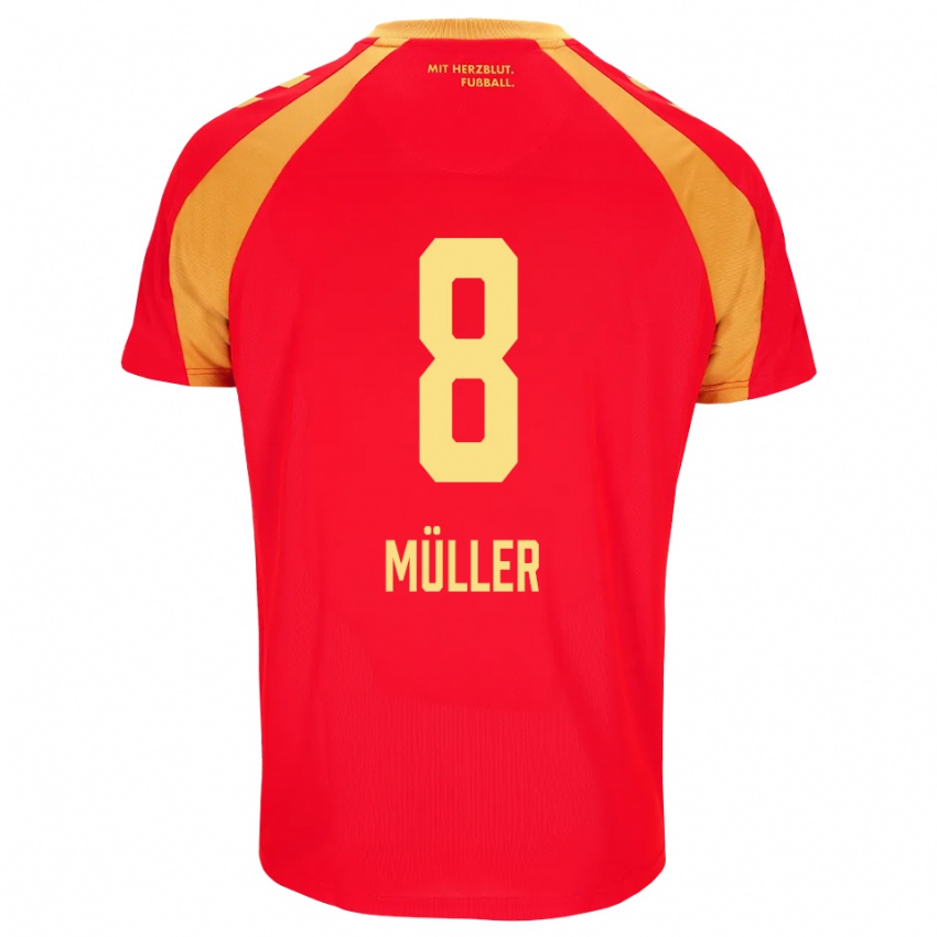 נשים Carlos Müller #8 אדום כתום שחור הרחק ג'רזי 2026/27 חולצה קצרה