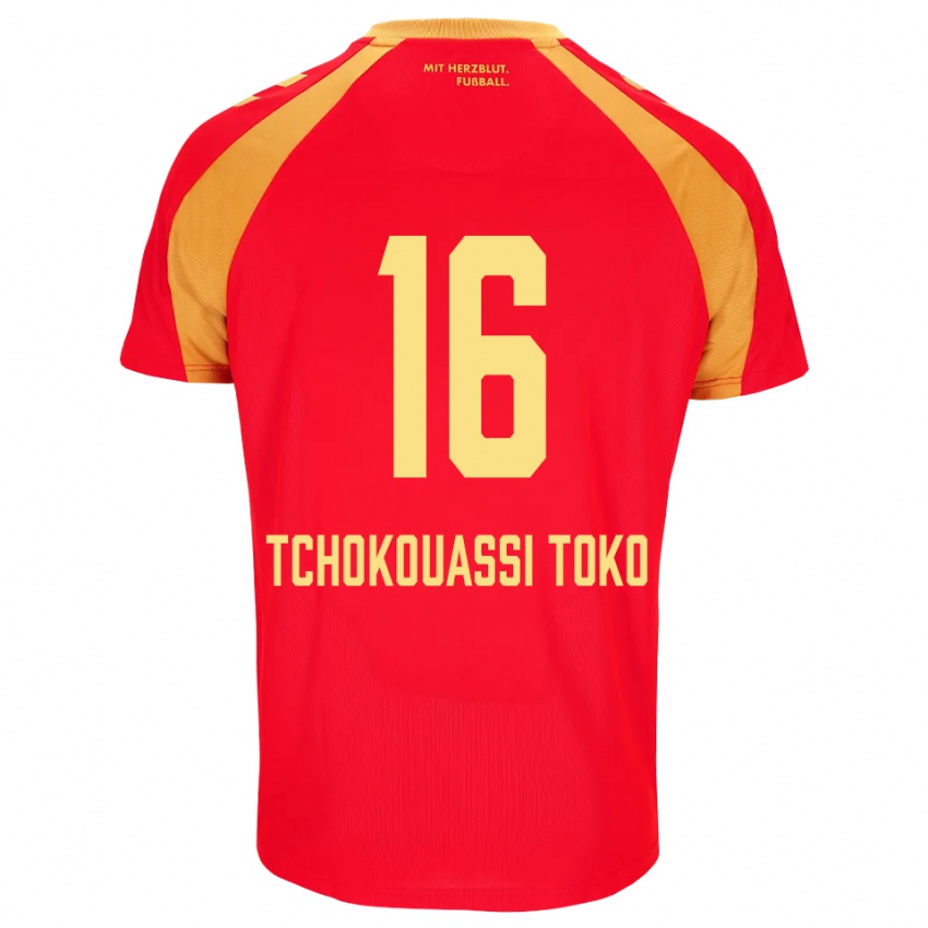 נשים Daryl Tchokouassi Toko #16 אדום כתום שחור הרחק ג'רזי 2026/27 חולצה קצרה