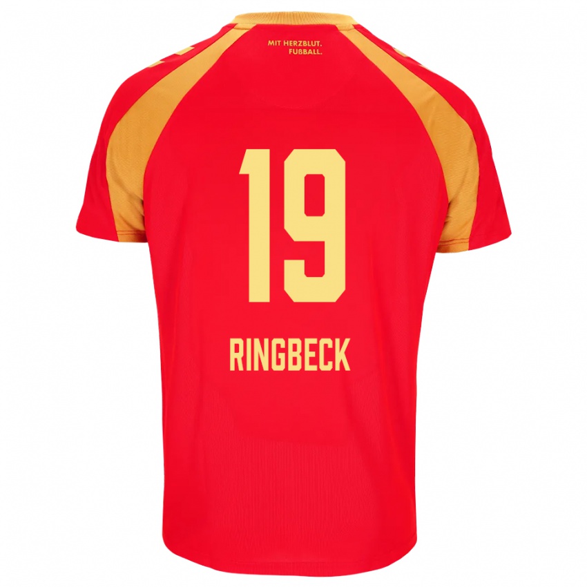 נשים Noah Ringbeck #19 אדום כתום שחור הרחק ג'רזי 2026/27 חולצה קצרה