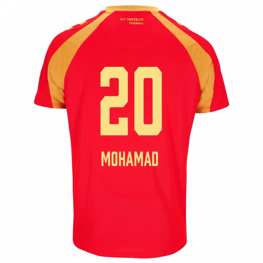 נשים Hassan Mohamad #20 אדום כתום שחור הרחק ג'רזי 2026/27 חולצה קצרה