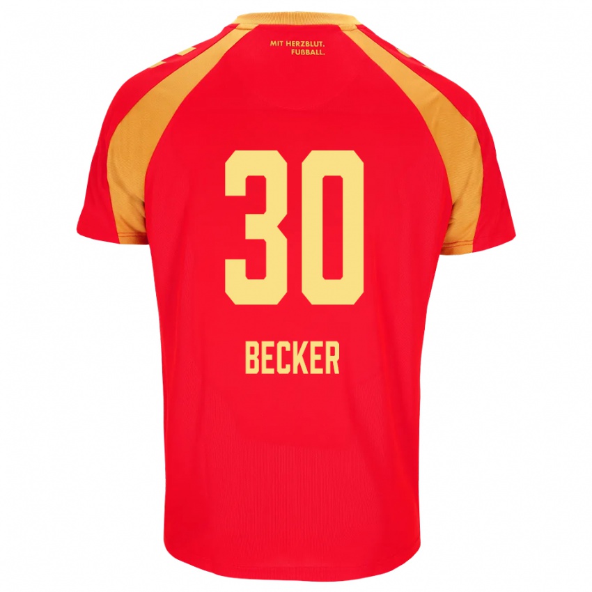 נשים Mark Becker #30 אדום כתום שחור הרחק ג'רזי 2026/27 חולצה קצרה