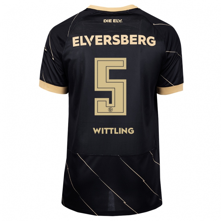 נשים Emilia Wittling #5 שחור חום הרחק ג'רזי 2026/27 חולצה קצרה