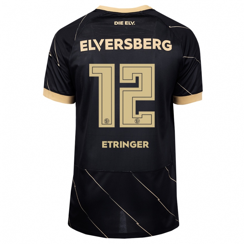 נשים Elias Etringer #12 שחור חום הרחק ג'רזי 2026/27 חולצה קצרה