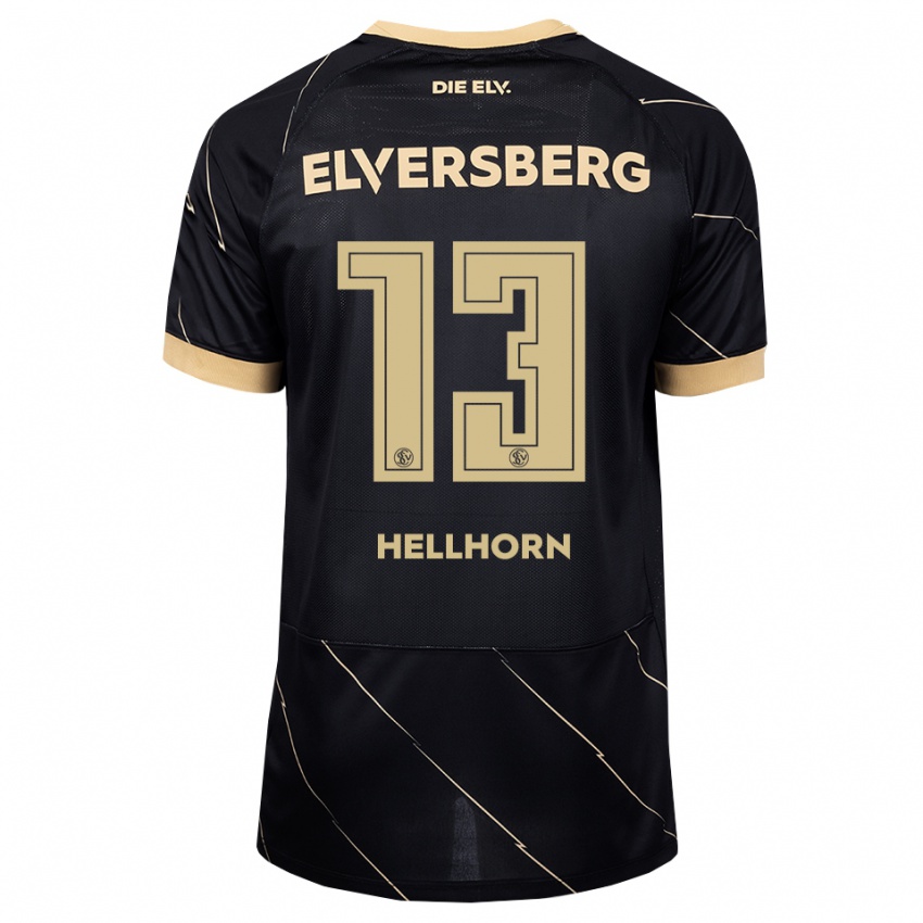 נשים Denis Hellhorn #13 שחור חום הרחק ג'רזי 2026/27 חולצה קצרה