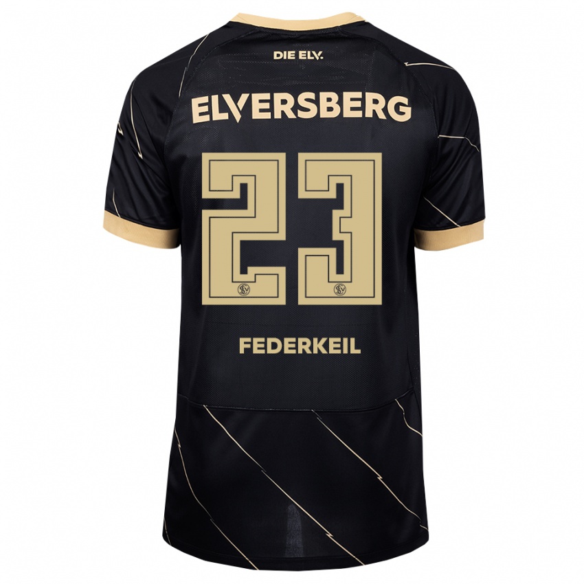 נשים Jonas Federkeil #23 שחור חום הרחק ג'רזי 2026/27 חולצה קצרה