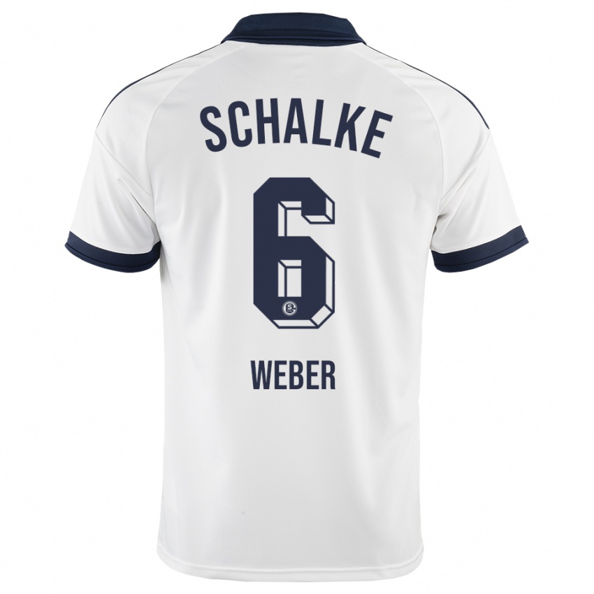 נשים Ben Weber #6 שחור לבן הרחק ג'רזי 2026/27 חולצה קצרה