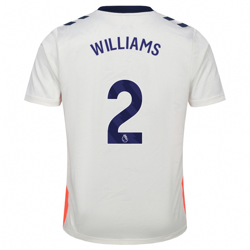 נשים Thomas Williams #2 לבן כתום כחול מלכותי הרחק ג'רזי 2026/27 חולצה קצרה