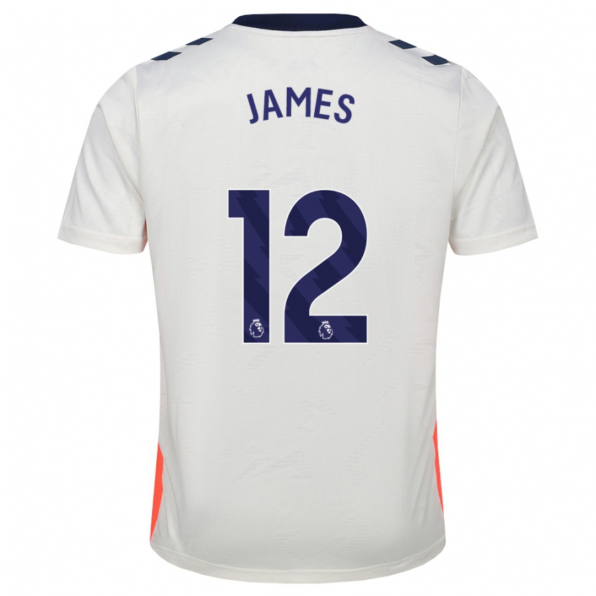 נשים Jack James #12 לבן כתום כחול מלכותי הרחק ג'רזי 2026/27 חולצה קצרה