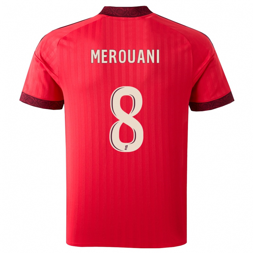 נשים Djibril Merouani #8 בורגונדי אדום לבן הרחק ג'רזי 2026/27 חולצה קצרה