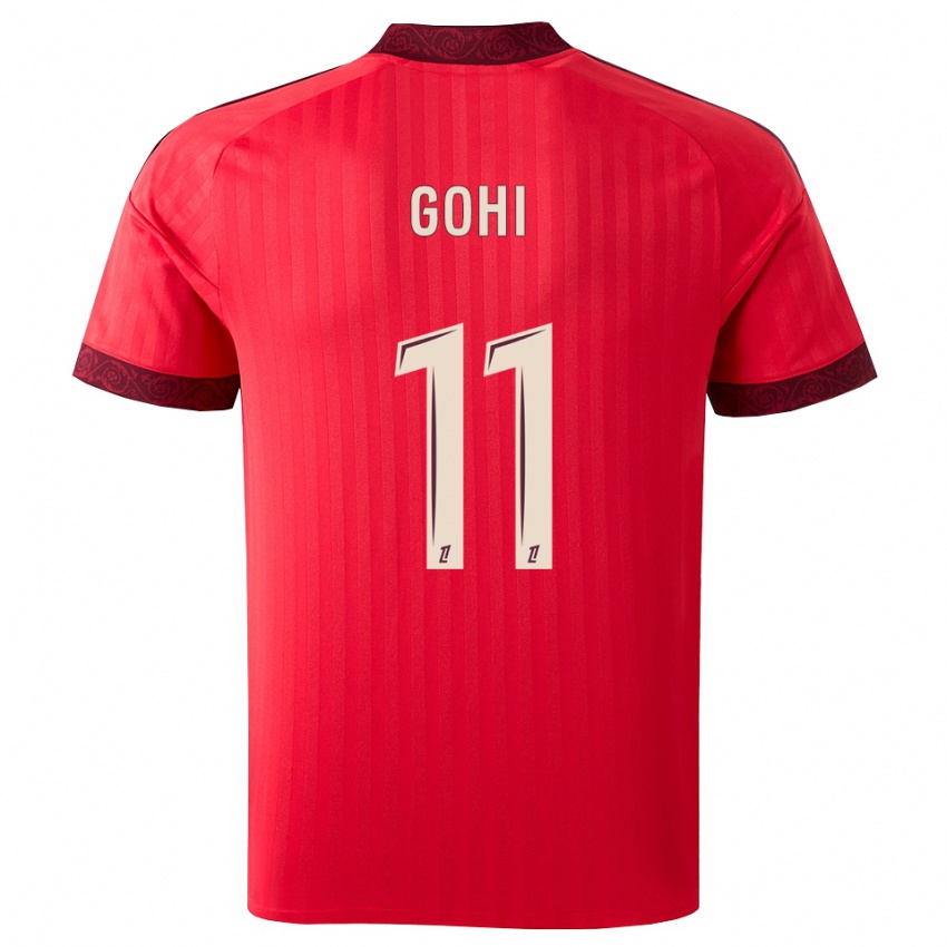 נשים Gnadou Gohi #11 בורגונדי אדום לבן הרחק ג'רזי 2026/27 חולצה קצרה