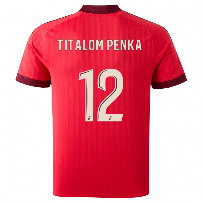 נשים Edwin Titalom Penka #12 בורגונדי אדום לבן הרחק ג'רזי 2026/27 חולצה קצרה
