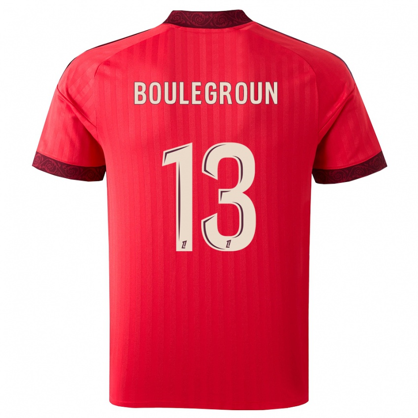 נשים Hocine Boulegroun #13 בורגונדי אדום לבן הרחק ג'רזי 2026/27 חולצה קצרה