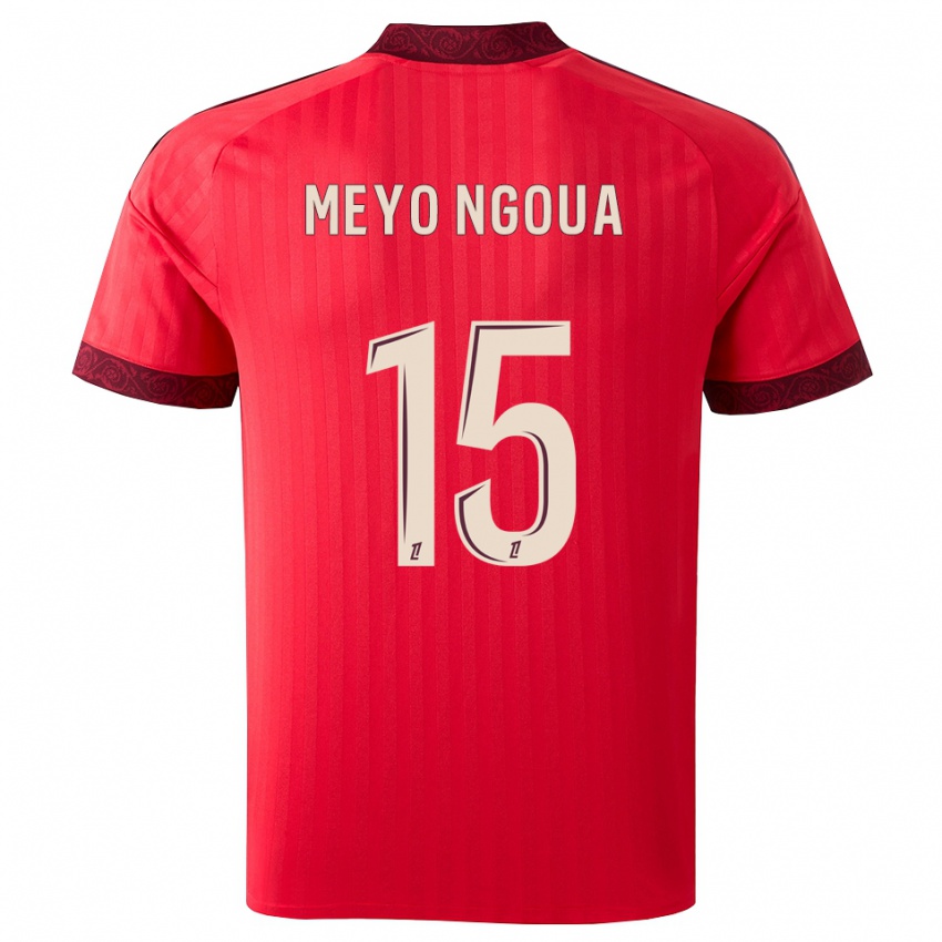 נשים Bryan Meyo Ngoua #15 בורגונדי אדום לבן הרחק ג'רזי 2026/27 חולצה קצרה