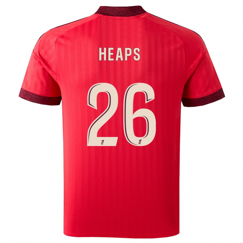 נשים Lindsey Heaps #26 בורגונדי אדום לבן הרחק ג'רזי 2026/27 חולצה קצרה