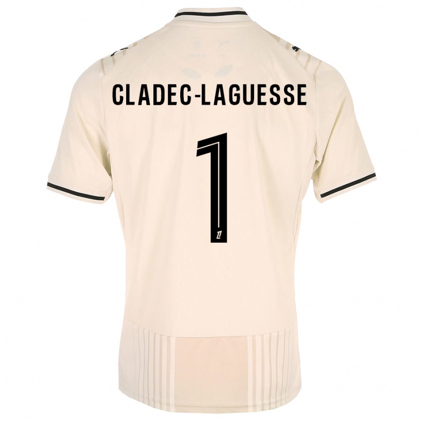 נשים Christopher Cladec-Laguesse #1 תחרה ישנה שחור לבן עתיק הרחק ג'רזי 2026/27 חולצה קצרה