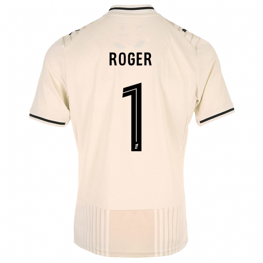 נשים Ethan Roger #1 תחרה ישנה שחור לבן עתיק הרחק ג'רזי 2026/27 חולצה קצרה
