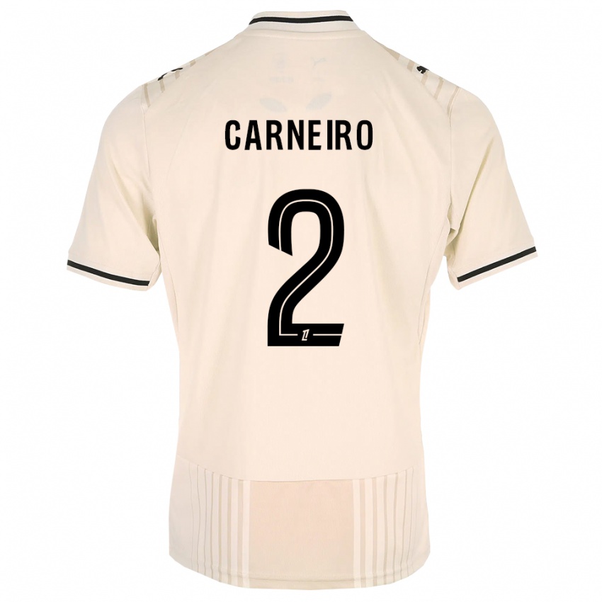 נשים Enisio Carneiro #2 תחרה ישנה שחור לבן עתיק הרחק ג'רזי 2026/27 חולצה קצרה