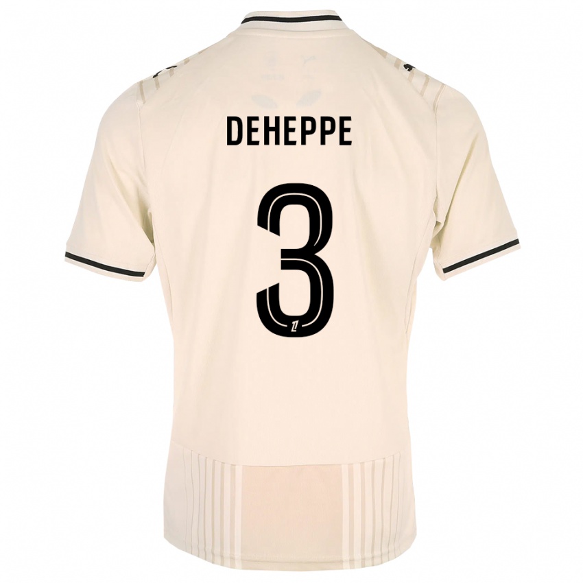 נשים Nathan Deheppe #3 תחרה ישנה שחור לבן עתיק הרחק ג'רזי 2026/27 חולצה קצרה