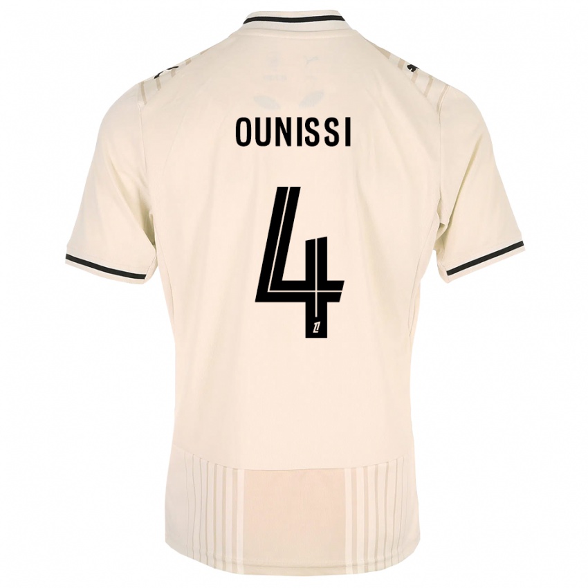 נשים Ilian Ounissi #4 תחרה ישנה שחור לבן עתיק הרחק ג'רזי 2026/27 חולצה קצרה