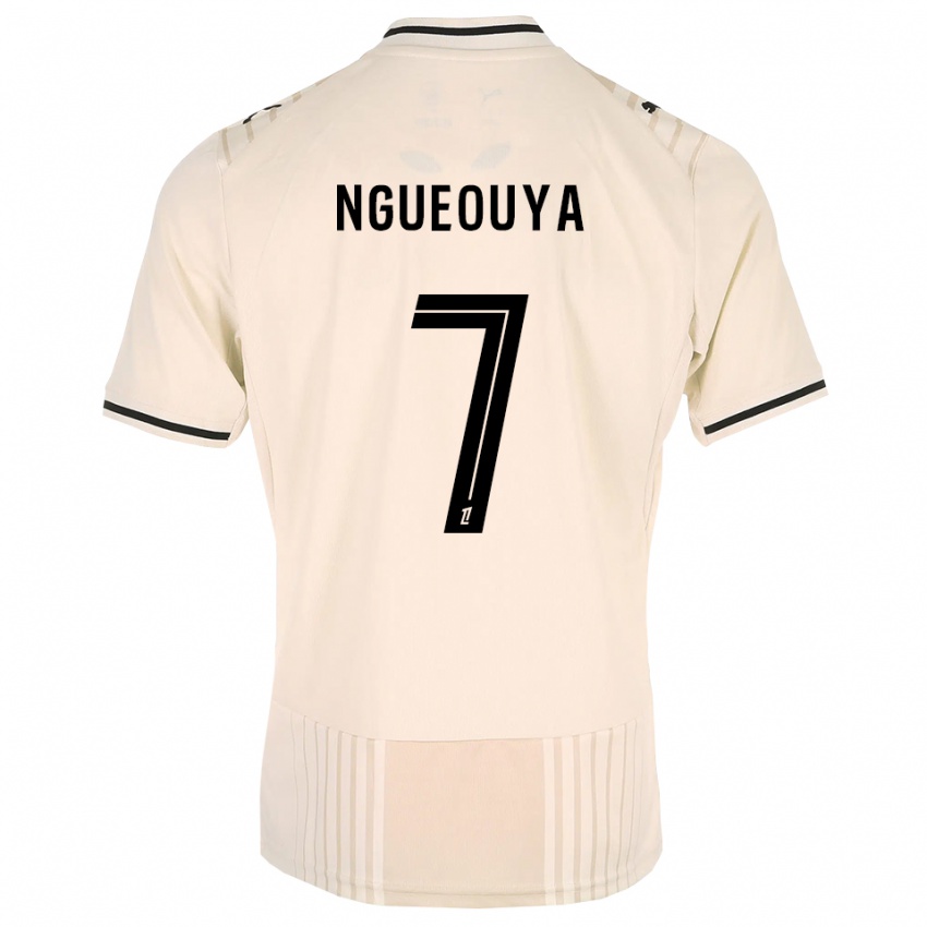 נשים Anthony Ngueouya #7 תחרה ישנה שחור לבן עתיק הרחק ג'רזי 2026/27 חולצה קצרה