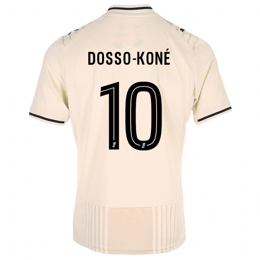 נשים Namory Dosso-Koné #10 תחרה ישנה שחור לבן עתיק הרחק ג'רזי 2026/27 חולצה קצרה