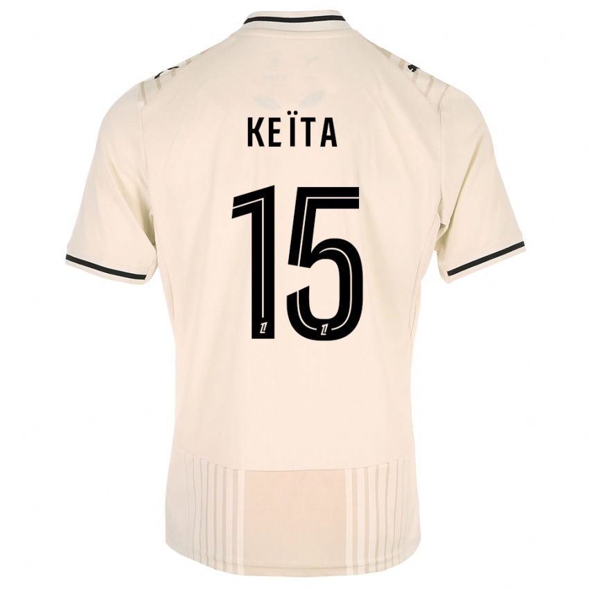נשים Modibo Keïta #15 תחרה ישנה שחור לבן עתיק הרחק ג'רזי 2026/27 חולצה קצרה
