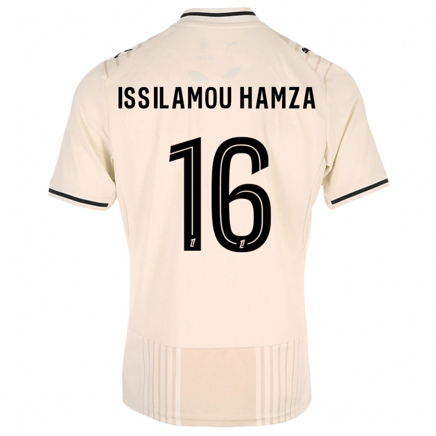 נשים Fayyad Issilamou Hamza #16 תחרה ישנה שחור לבן עתיק הרחק ג'רזי 2026/27 חולצה קצרה