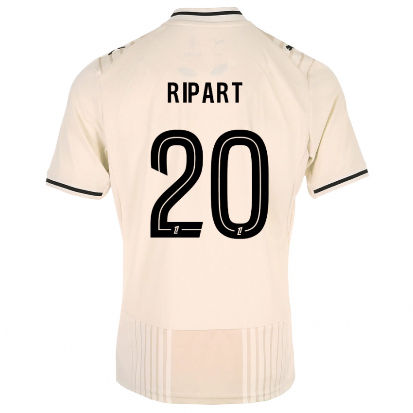 נשים Renaud Ripart #20 תחרה ישנה שחור לבן עתיק הרחק ג'רזי 2026/27 חולצה קצרה