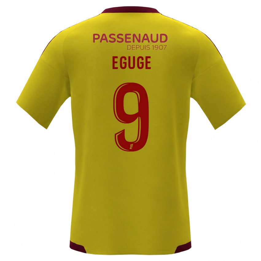 נשים Benny Eguge #9 צהוב אדום ירוק הרחק ג'רזי 2026/27 חולצה קצרה