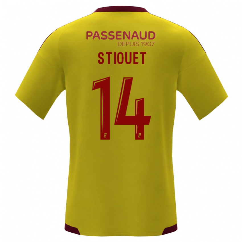 נשים Ayoub Stiouet #14 צהוב אדום ירוק הרחק ג'רזי 2026/27 חולצה קצרה