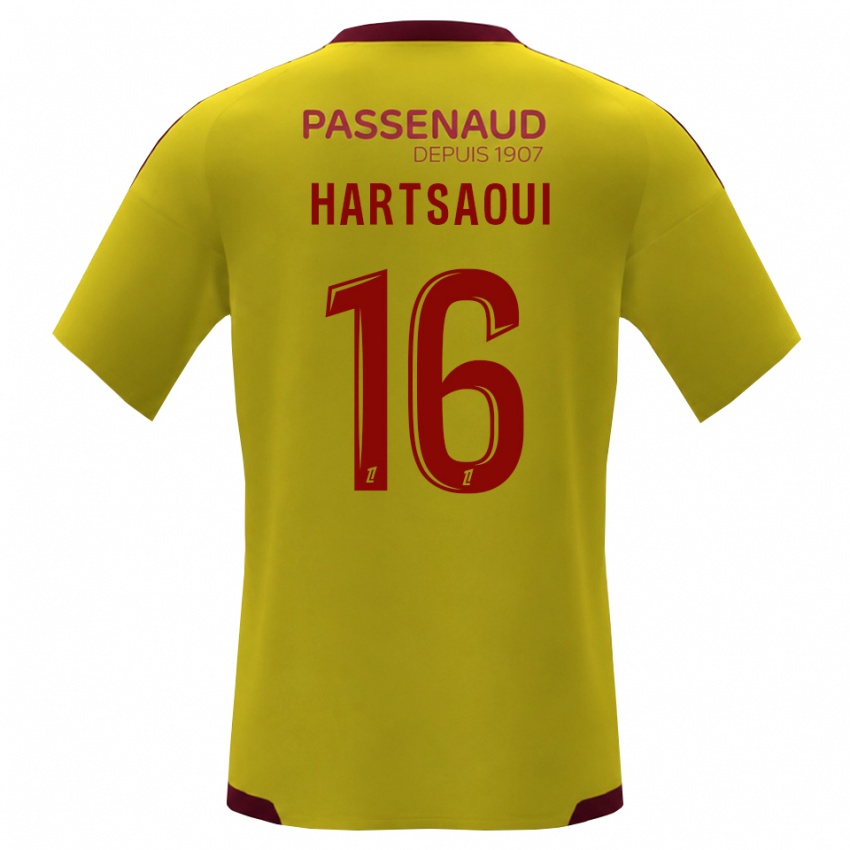 נשים Bilel Hartsaoui #16 צהוב אדום ירוק הרחק ג'רזי 2026/27 חולצה קצרה