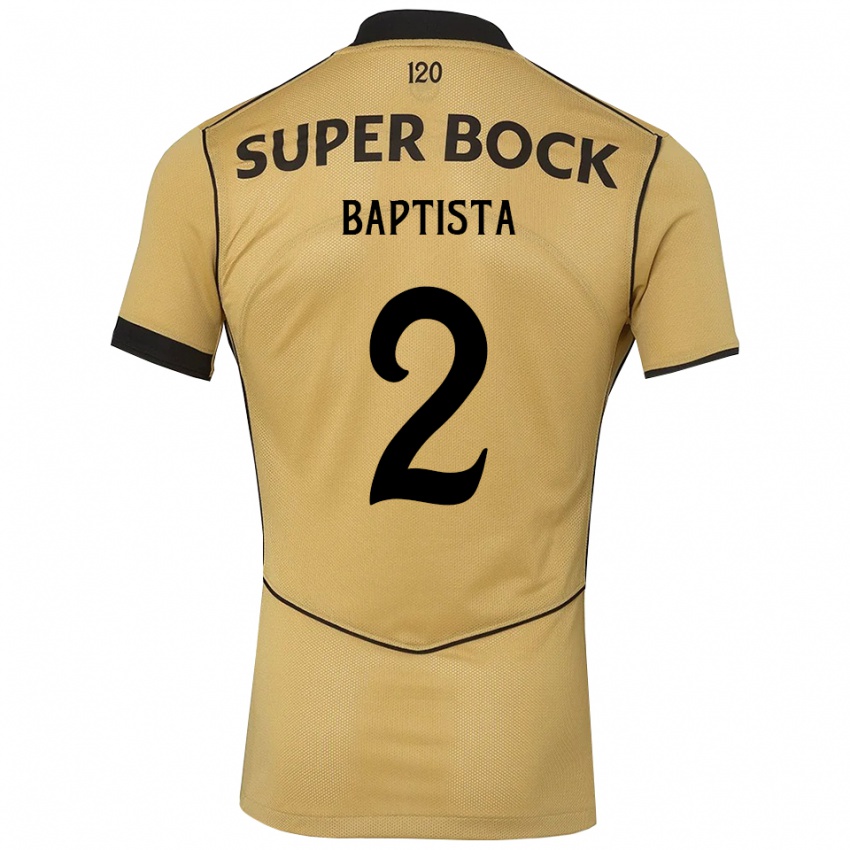 נשים Martim Baptista #2 זהב שחור הרחק ג'רזי 2026/27 חולצה קצרה