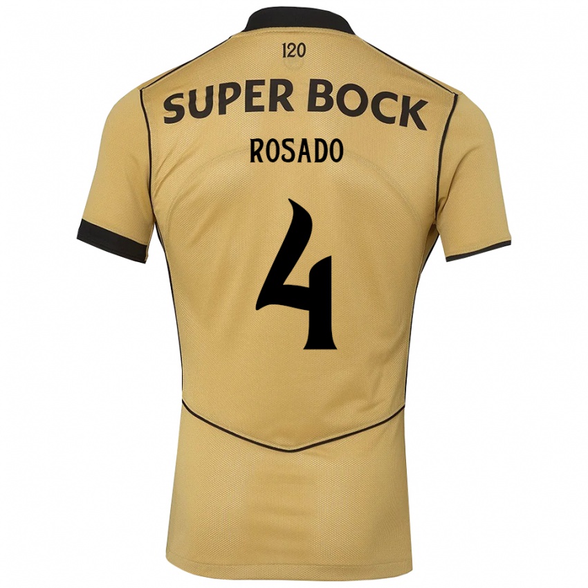 נשים Alexandre Rosado #4 זהב שחור הרחק ג'רזי 2026/27 חולצה קצרה