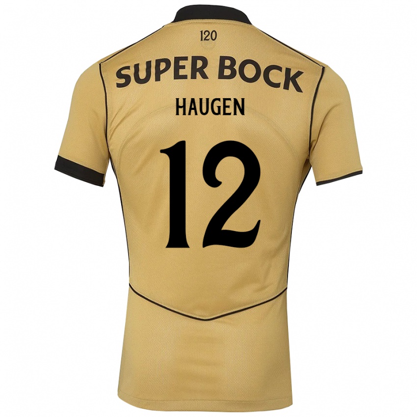 נשים Madison Haugen #12 זהב שחור הרחק ג'רזי 2026/27 חולצה קצרה