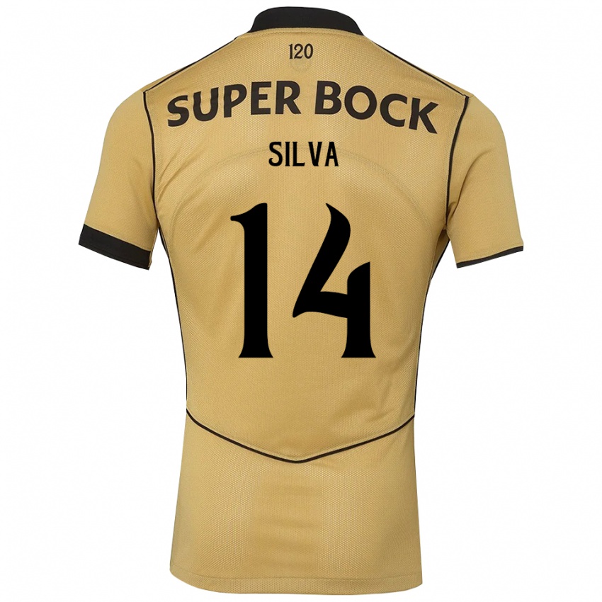 נשים Guilherme Silva #14 זהב שחור הרחק ג'רזי 2026/27 חולצה קצרה