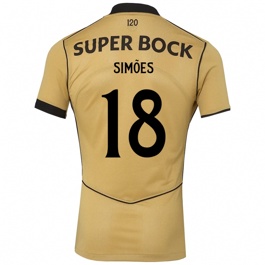 נשים Francisco Simões #18 זהב שחור הרחק ג'רזי 2026/27 חולצה קצרה