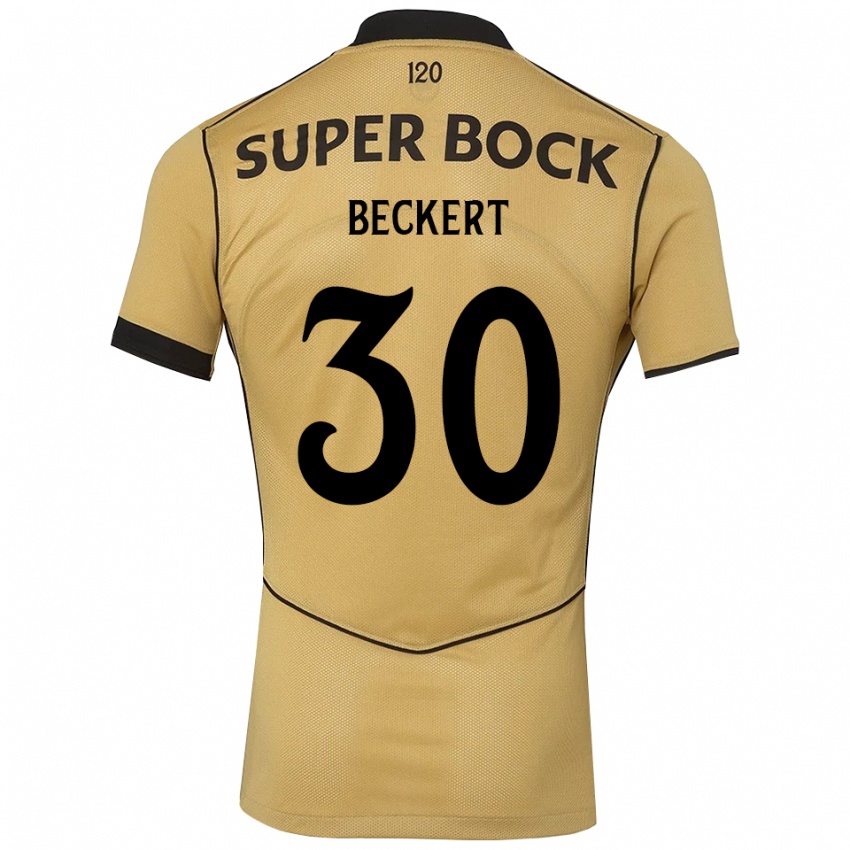 נשים Carolina Beckert #30 זהב שחור הרחק ג'רזי 2026/27 חולצה קצרה