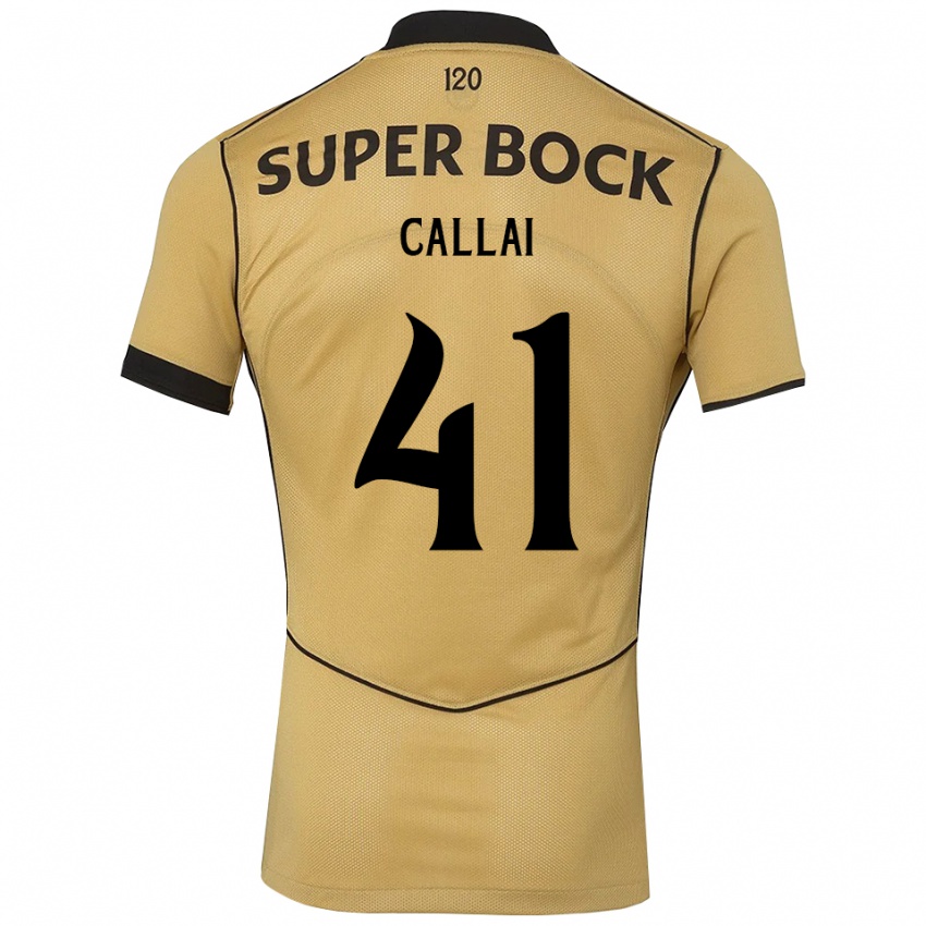 נשים Diego Callai #41 זהב שחור הרחק ג'רזי 2026/27 חולצה קצרה