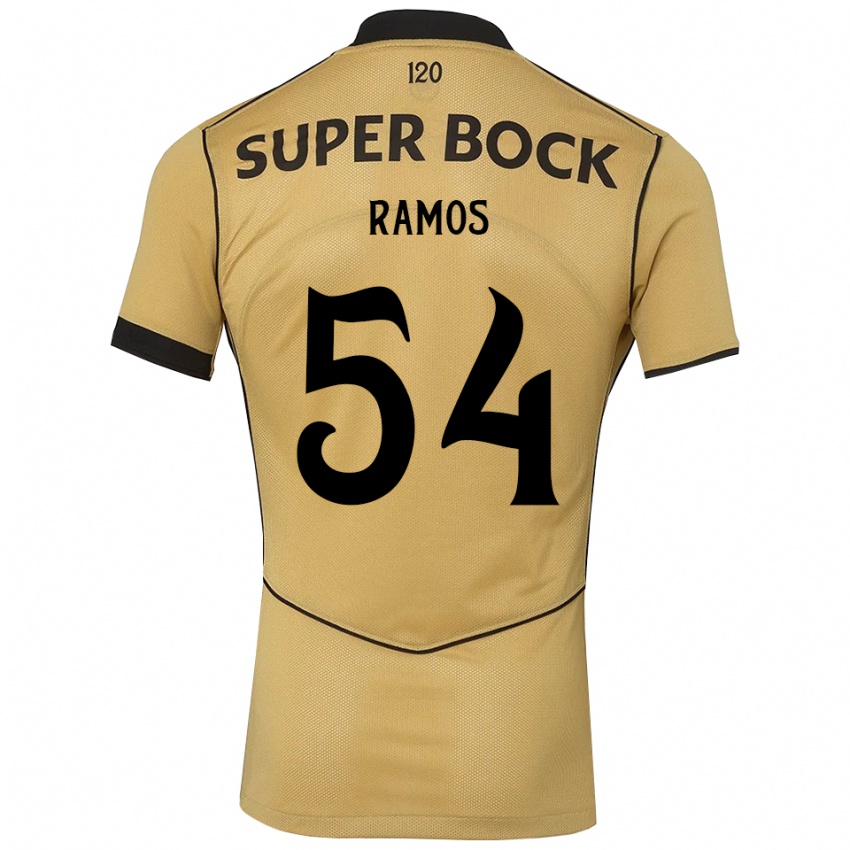 נשים Bruno Ramos #54 זהב שחור הרחק ג'רזי 2026/27 חולצה קצרה