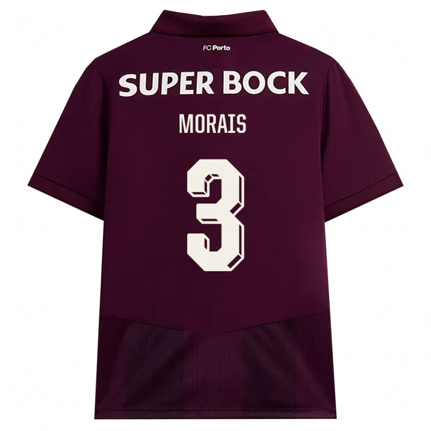 נשים Rodrigo Morais #3 בורדו לבן הרחק ג'רזי 2026/27 חולצה קצרה