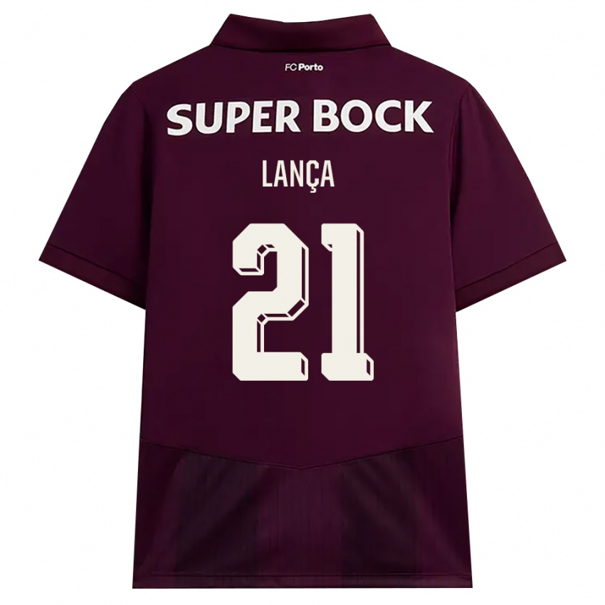נשים Gabriel Lança #21 בורדו לבן הרחק ג'רזי 2026/27 חולצה קצרה