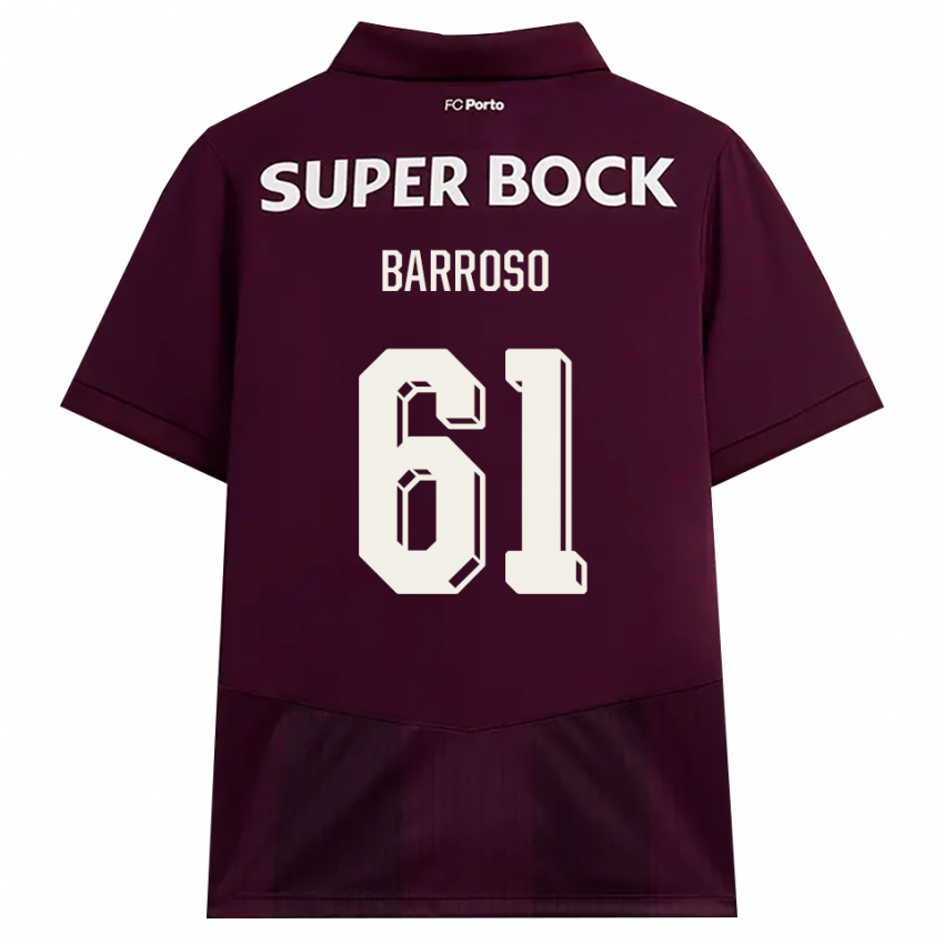 נשים Francisco Barroso #61 בורדו לבן הרחק ג'רזי 2026/27 חולצה קצרה