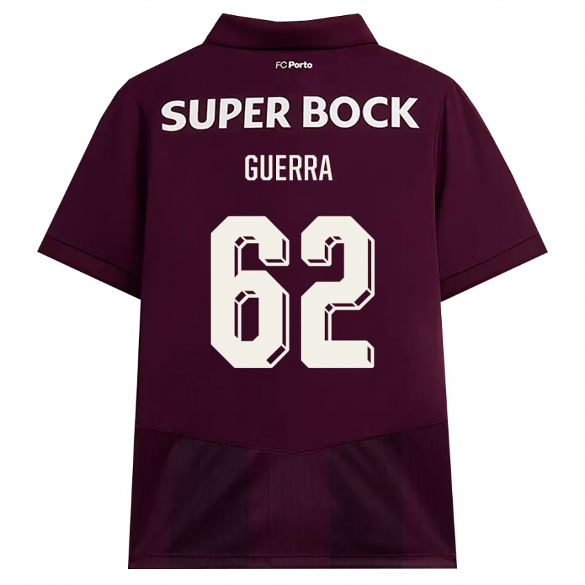 נשים Gustavo Guerra #62 בורדו לבן הרחק ג'רזי 2026/27 חולצה קצרה