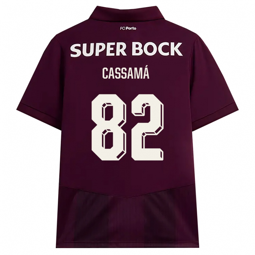 נשים Abdu Cassamá #82 בורדו לבן הרחק ג'רזי 2026/27 חולצה קצרה