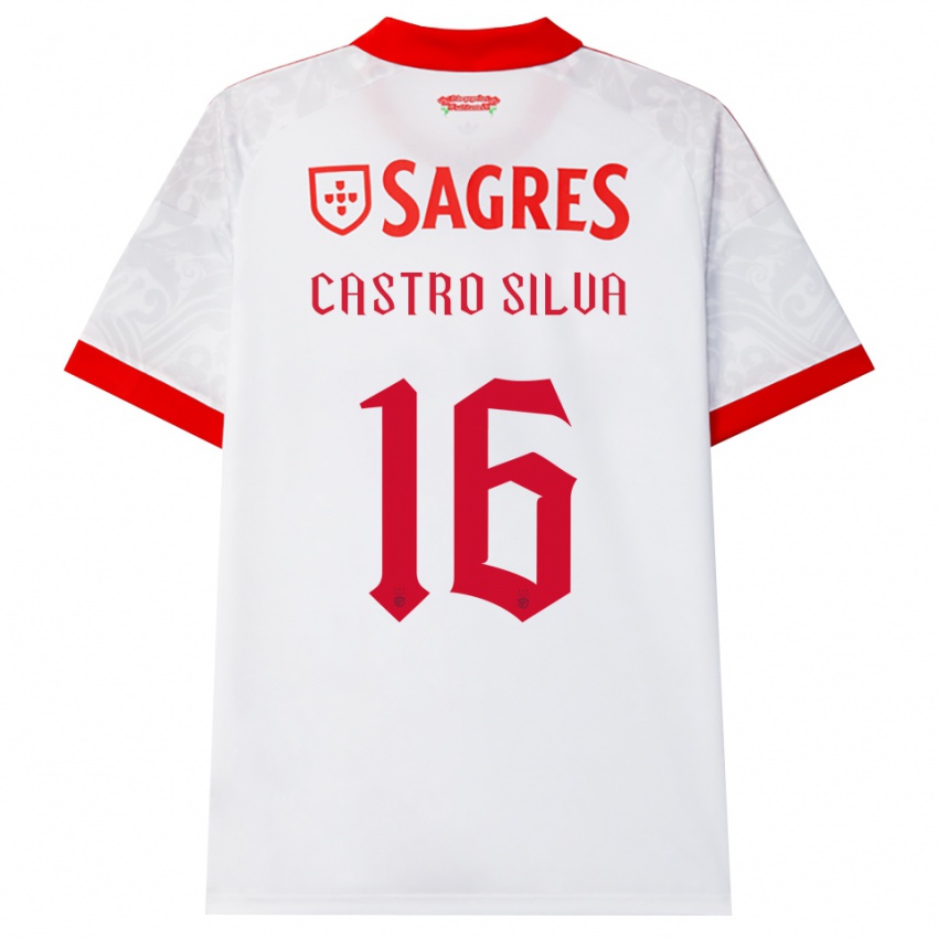נשים Guilherme Castro Silva #16 לבן אדום צהוב הרחק ג'רזי 2026/27 חולצה קצרה