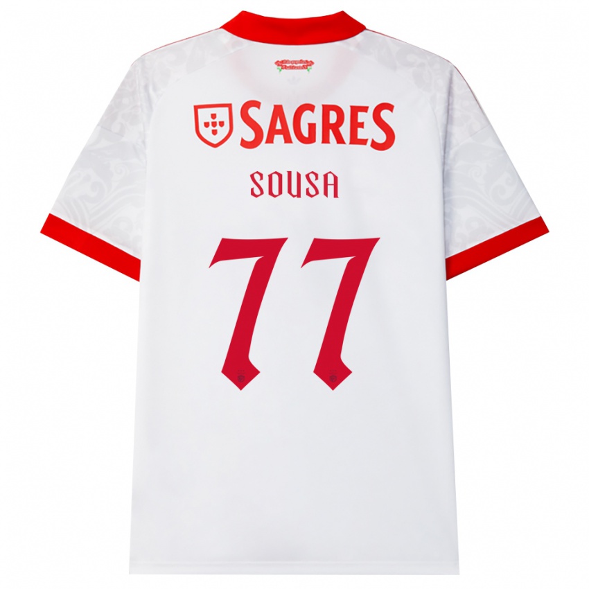 נשים Gerson Sousa #77 לבן אדום צהוב הרחק ג'רזי 2026/27 חולצה קצרה