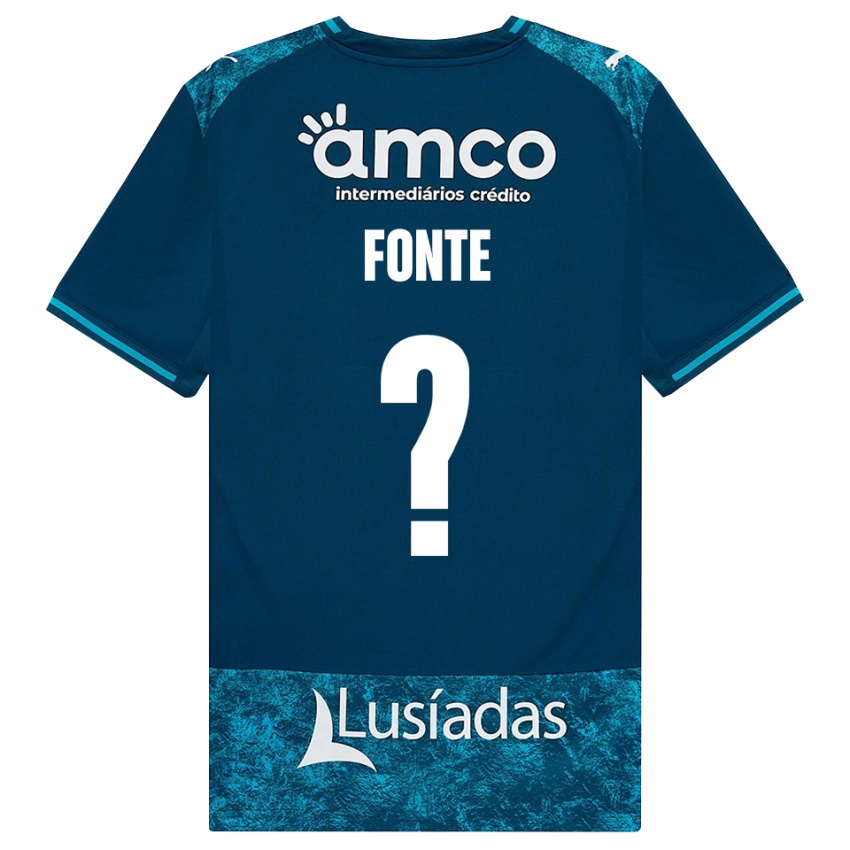 נשים Gustavo Fonte #0 אפור כהה טורקיז בינוני הרחק ג'רזי 2026/27 חולצה קצרה