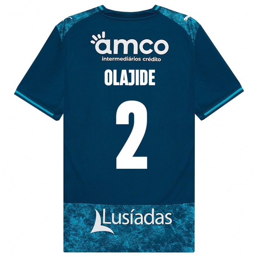 נשים Mustapha Olajide #2 אפור כהה טורקיז בינוני הרחק ג'רזי 2026/27 חולצה קצרה