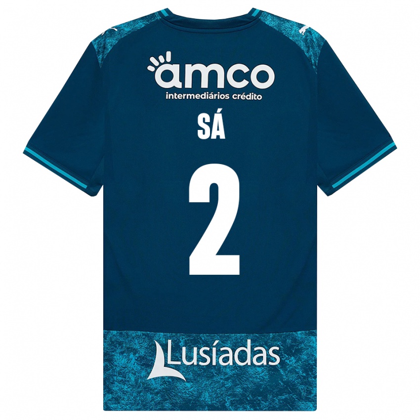 נשים Henrique Sá #2 אפור כהה טורקיז בינוני הרחק ג'רזי 2026/27 חולצה קצרה