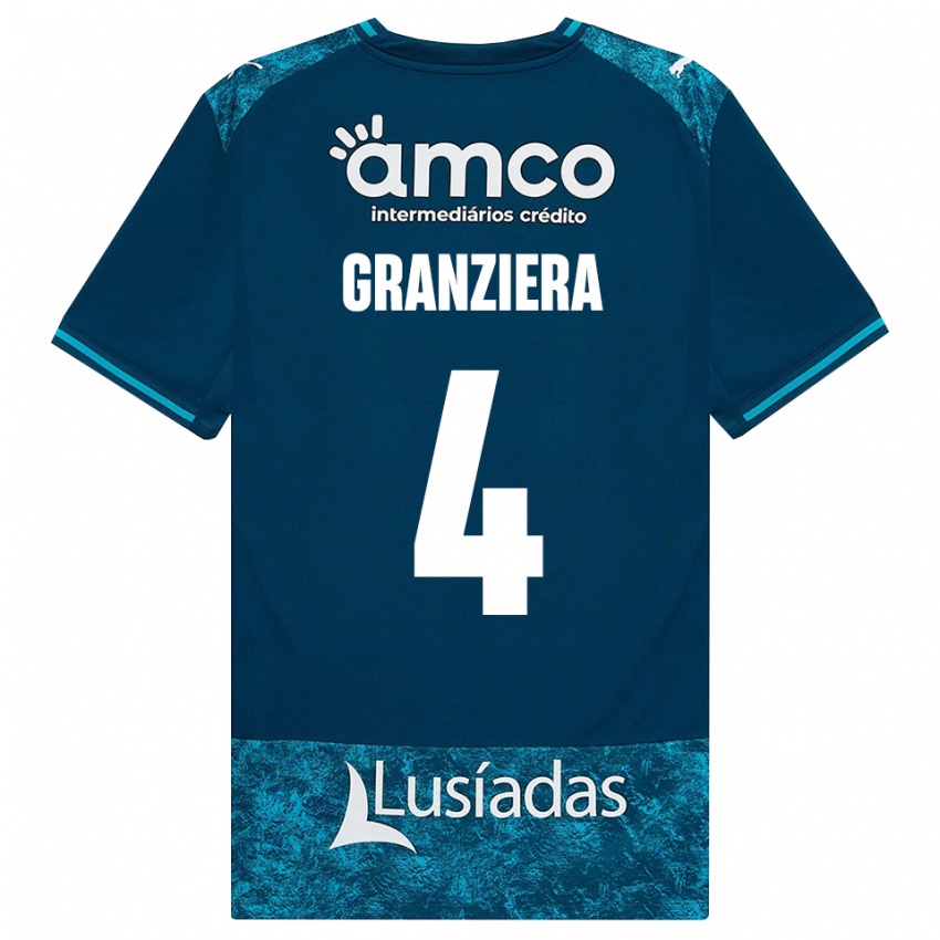 נשים Emanuele Granziera #4 אפור כהה טורקיז בינוני הרחק ג'רזי 2026/27 חולצה קצרה
